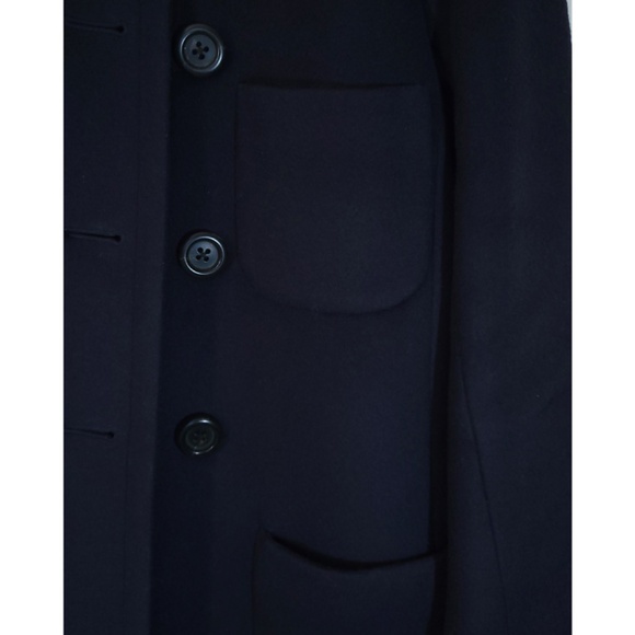 J. Crew Dark Blue Navy Double-Breasted Wool Pea Coat Women Size 6 - Picture 3 of 12